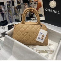 Well Crafted CHANEL Bowling Bag AS3034 apricot