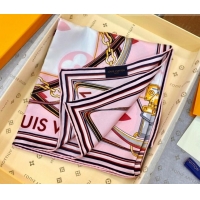 Good Product Louis Vuitton Silk Square Scarf 90x90cm 053011 Pink 2022