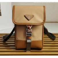 Promotional Best Prada Re-Nylon Messenger Mini Bag 2ZH108 Beige 2021