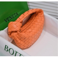 Pretty Style Bottega Veneta Mini intrecciato leather top handle bag 651876 Tangerine