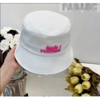 New Fashion Louis Vuitton Canvas Bucket Hat 043099 White 2022