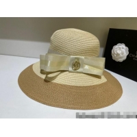 Super Quality Louis Vuitton Straw Hat with Bow LV0257 Beige 2022