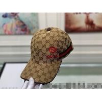 Top Quality Gucci GG Canvas Baseball Hat G78463 Beige 2021