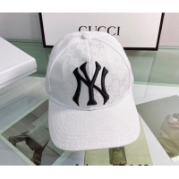 Famous Brand New York x Gucci GG Canvas Baseball hat 0401157 White 2022