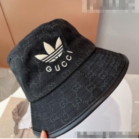 Spot Luxury adidas x Gucci GG Bucket Hat G8952 Black 2022