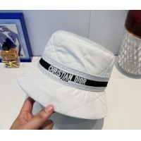 Luxury New Dior Cannage Bucket Hat 091511 White 2022