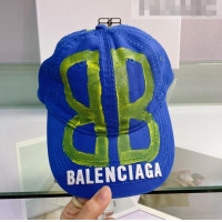 Unique Grade Balenciaga BB Baseball hat BA3125 Sky Blue 2022