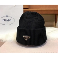 Buy Inexpensive Prada Knit Hat 083151 Black 2022