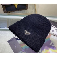 Most Popular Prada Knit Hat 083164 Black/Logo 2022