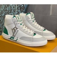 Sophisticated Louis Vuitton Charlie High-top Sneakers Green 0719117
