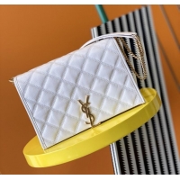 Good Product SAINT LAURENT MONOGRAM CHAIN WALLET IN LEATHER 629246 white