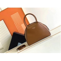 Luxury Discount Prada leather tote bag 1BD663 caramel