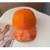 Top Quality Dior Reverse Baseball Hat 092413 Orange 2022