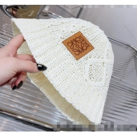 Buy Cheap Loewe Knit Bucket Hat LH0037 White 2022