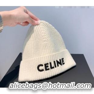 Low Cost Celine Knit Hat CE2846 White 2021