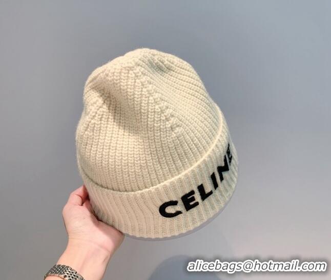 Low Cost Celine Knit Hat CE2846 White 2021