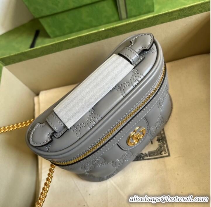 Buy Discount Gucci GG Matelasse top handle mini bag 723770 Grey
