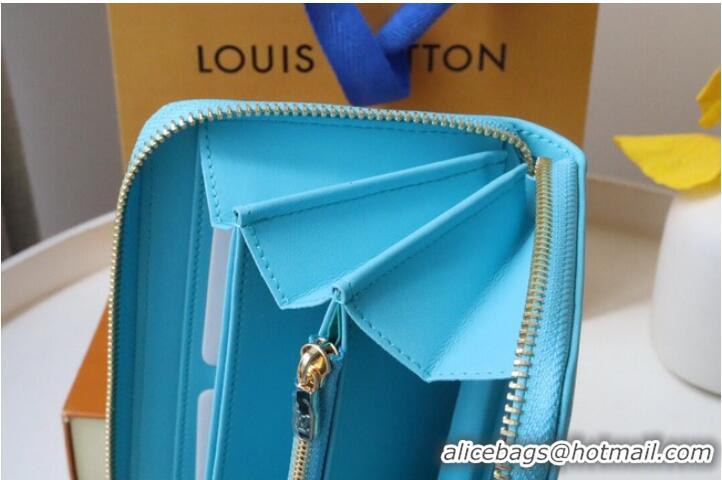 Good Looking Louis Vuitton ZIPPY WALLET M81510 sky blue