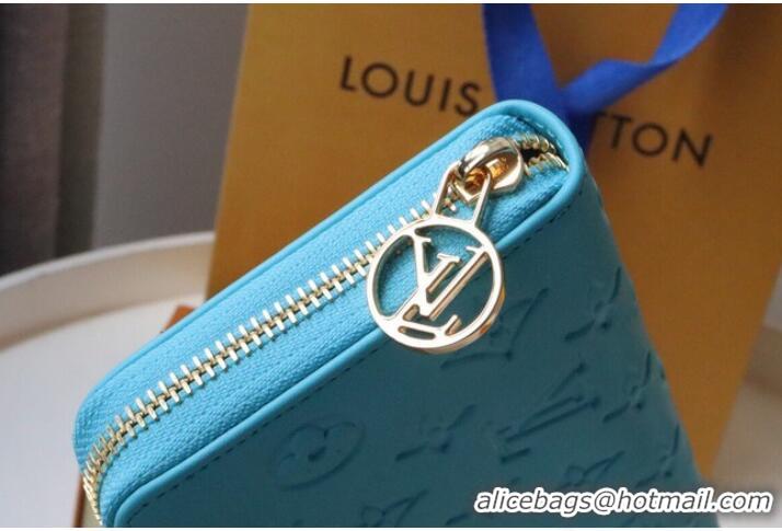 Good Looking Louis Vuitton ZIPPY WALLET M81510 sky blue
