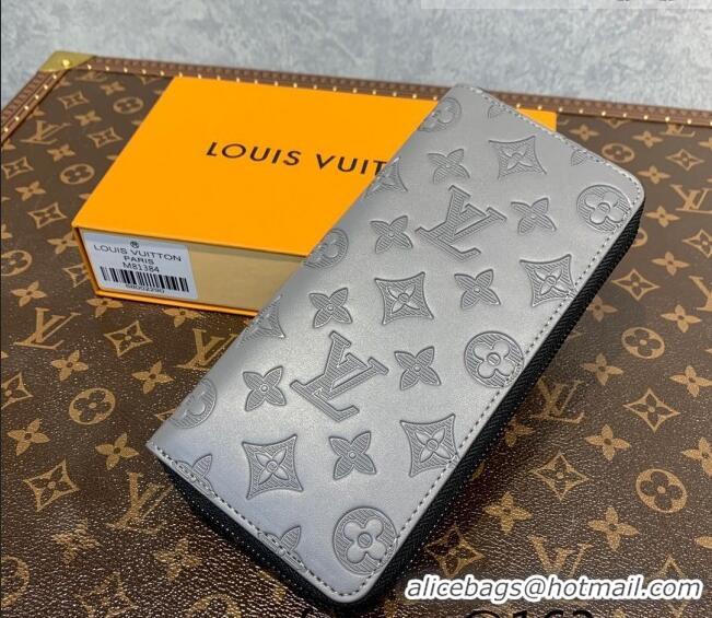 Pretty Style Louis Vuitton Men's Zippy Vertical Wallet in Monogram Shadow Leather M81384 Anthracite Grey 2022