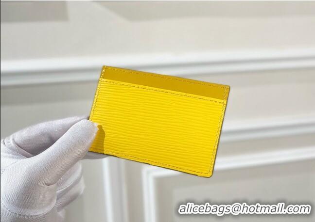 Well Crafted Louis Vuitton Card Holder Wallet in Yellow Epi Leather M81065 2022