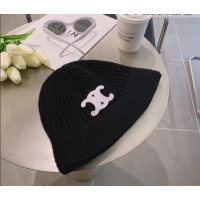 Good Product Celine Knit Bucket Hat 081807 Black 2022