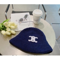 Good Taste Celine Knit Bucket Hat 081809 Navy Blue 2022