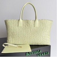 Good Product Bottega Veneta Large intreccio leather tote bag 608811 Zest washed