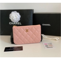 Traditional Specials Chanel Calfskin Leather & Gold-Tone Metal A69271 pink