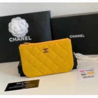 Promotional Chanel Calfskin Leather & Gold-Tone Metal A69271 yellow