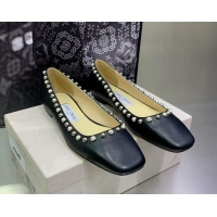 Purchase Jimmy Choo Nappa Leather Ballerinas with Pearls Black 090937