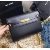 Good Taste Yves Saint Laurent Manhattan leather shoulder bag Y85136 Black