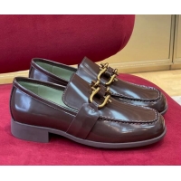 Classic Hot Bottega Veneta Monsieur Calf Leather Loafers Brown 081216