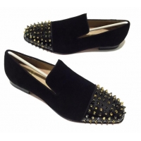 Low Price Christian Louboutin Dandelion Spikes Loafers 9285 Black 928077