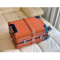 Hot Sell Goyard Original Trolley Travel Luggage In 20 inch G44009 Orange