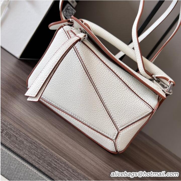 New Fashion Loewe mini Puzzle Bag Original Leather 6124 cream