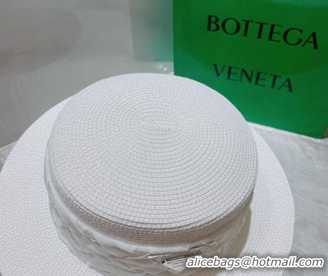Well Crafted Bottega Veneta Straw Wide Brim Hat 0310117 White 2022
