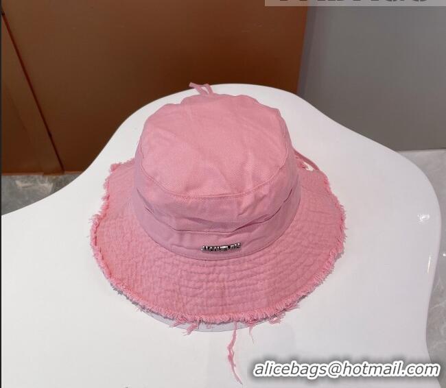 Top Design Jacquemus Canvas Bucket Hat 091502 Light Pink 2022