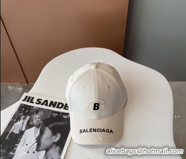 Most Popular Balenciaga Canvas Baseball Hat 101963 White 2022