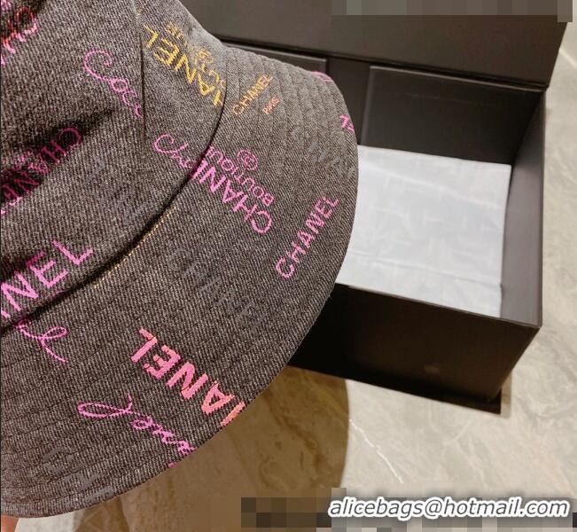 Reasonable Price Chanel Logo Allover Bucket Hat 031045 Dark Gray 2022