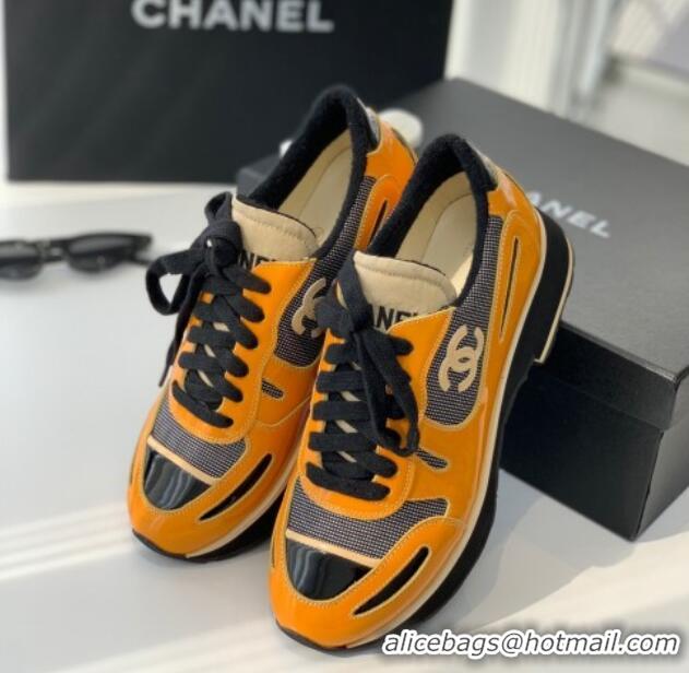 Best Grade Chanel Vintage Sneakers 4cm Orange 082449