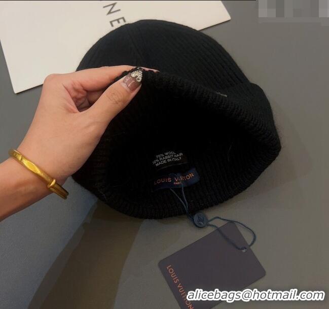Famous Brand Louis Vuitton LV Ahead Knit Hat LV0928 Black 2022