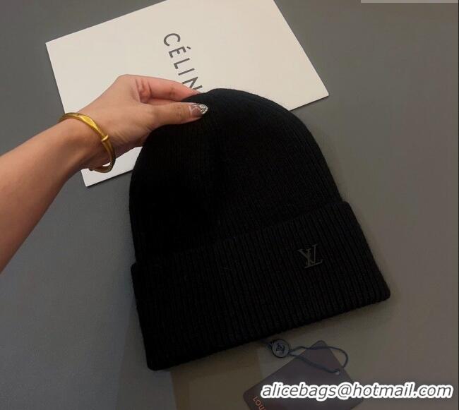 Famous Brand Louis Vuitton LV Ahead Knit Hat LV0928 Black 2022