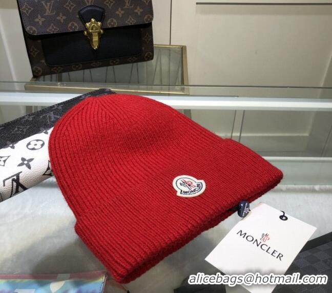 Buy Inexpensive Moncler Wool Knit Hat 110903 Red 2022
