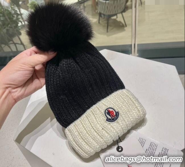 Shop Promotional Moncler Knit Hat 1122130 Black/White 2022