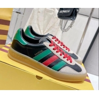 Charming adidas x Gucci Gazelle Leather Low-top Sneakers Black 110198