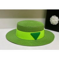 Inexpensive Bottega Veneta Straw Wide Brim Hat 031111 Green 2022