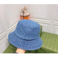 Famous Brand Burberry Denim Bucket Hat 040189 Light Blue 2022