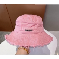 Top Design Jacquemus Canvas Bucket Hat 091502 Light Pink 2022