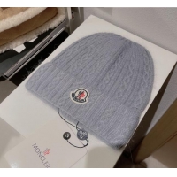 Buy Classic Moncler Knit Wool & Rabbit Hair Hat M101909 Grey 2022